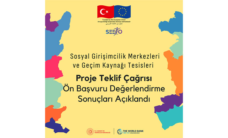 Sosyal Girişimcilik Merkezi ve Geçim Kaynağı Tesisi Destek Programı Proje Teklif Çağrısı  Ön Başvuru Aşaması Değerlendirme Sonuçları